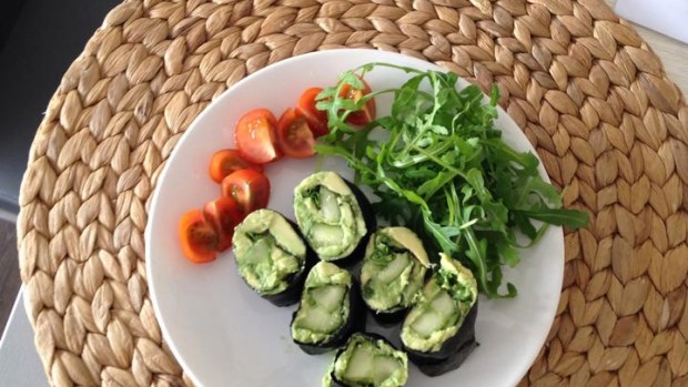 Raw avokádové sushi